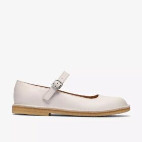 Womens Desert Jane White Leather Mary Janes Womens Desert Jane White Leather Mary Janes