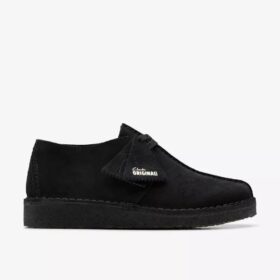 Womens Desert Trek Black Suede Shoes
