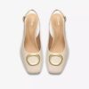 Womens Fernie Sling Cream Leather Court Shoes Womens Fernie Sling Cream Leather Court Shoes