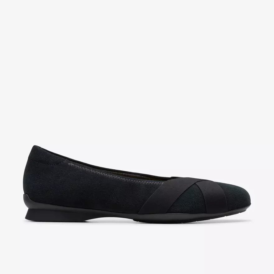 Womens Jazmynn Gem Black Suede Slip-Ons Womens Jazmynn Gem Black Suede Slip-Ons