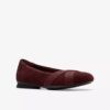 Womens Jazmynn Gem Merlot Suede Ballet Flats Womens Jazmynn Gem Merlot Suede Ballet Flats