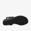 Womens Kacha Twist Black Leather Wedges Womens Kacha Twist Black Leather Wedges