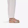 Womens Kacha Twist Taupe Combination Leather Wedges Us Womens Kacha Twist Taupe Combination Leather Wedges Us