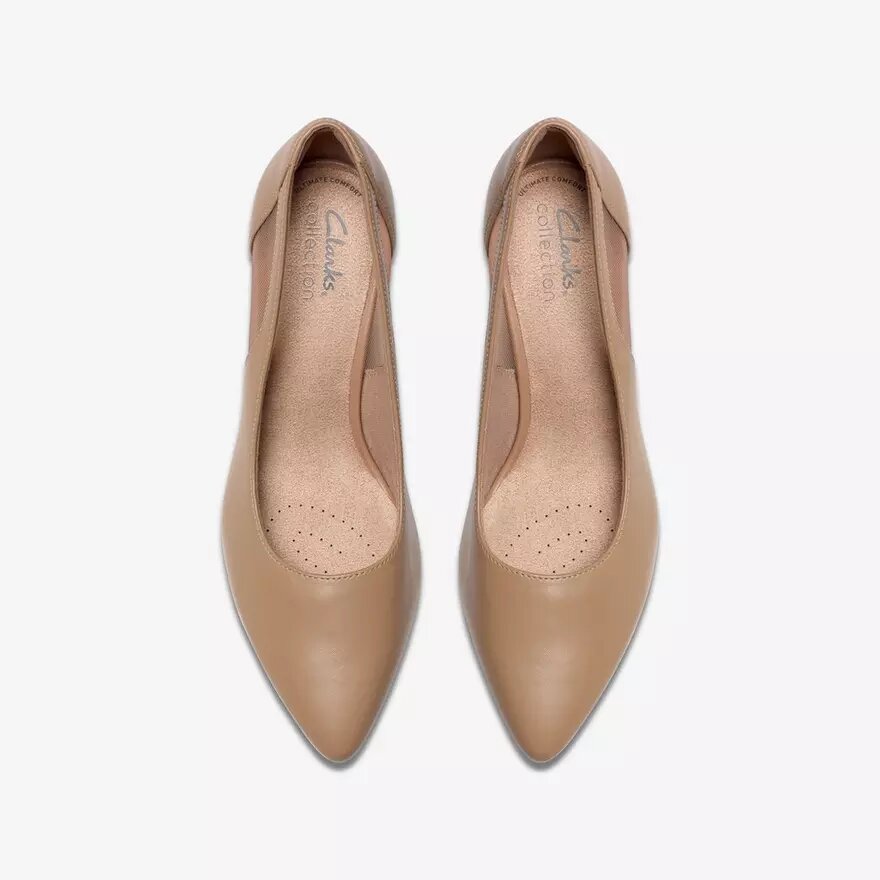 Womens Kepley Cora Warm Beige Leather Pumps Womens Kepley Cora Warm Beige Leather Pumps