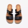 Womens Kidiki Cove Black Leather Wedges Womens Kidiki Cove Black Leather Wedges