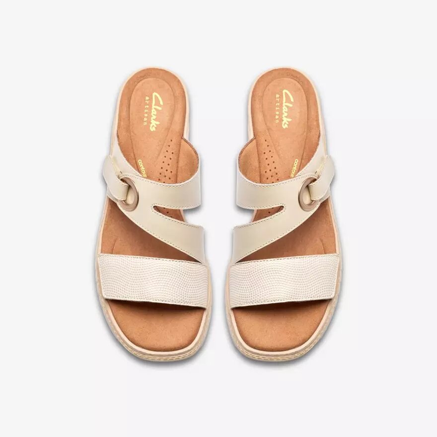 Womens Kidiki Cove Cream Leather Wedges Womens Kidiki Cove Cream Leather Wedges