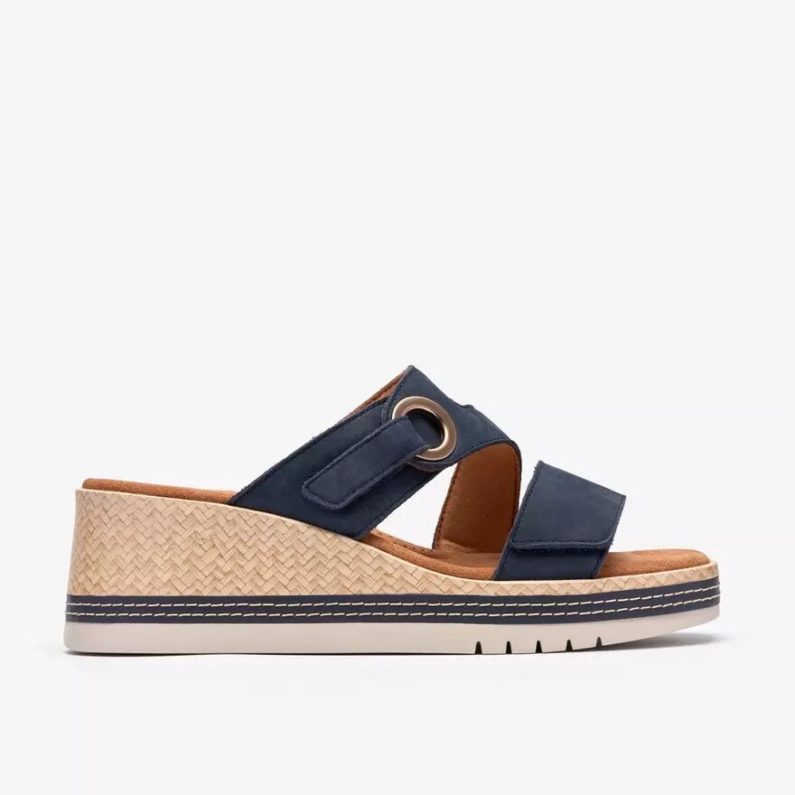 Womens Kidiki Cove Navy Nubuck Wedges Womens Kidiki Cove Navy Nubuck Wedges