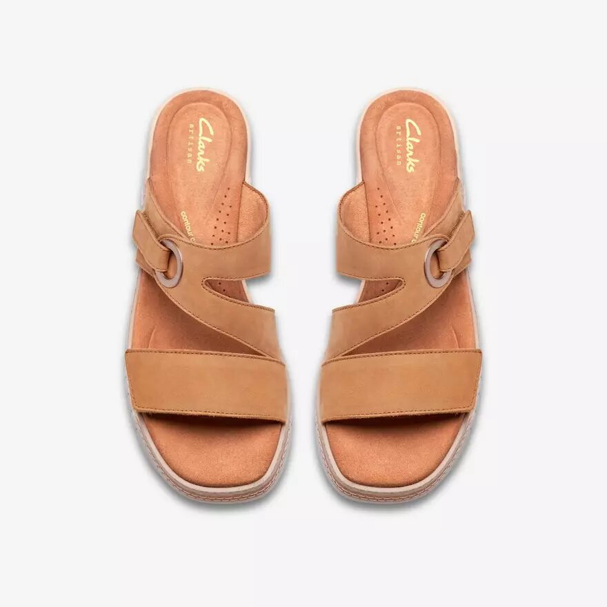 Womens Kidiki Cove Tan Nubuck Wedges Womens Kidiki Cove Tan Nubuck Wedges