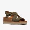 Womens Kidiki Sun Dark Olive Nubuck Wedges Womens Kidiki Sun Dark Olive Nubuck Wedges