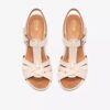 Womens Kymber Glow Cream Leather Heeled Sandals Womens Kymber Glow Cream Leather Heeled Sandals