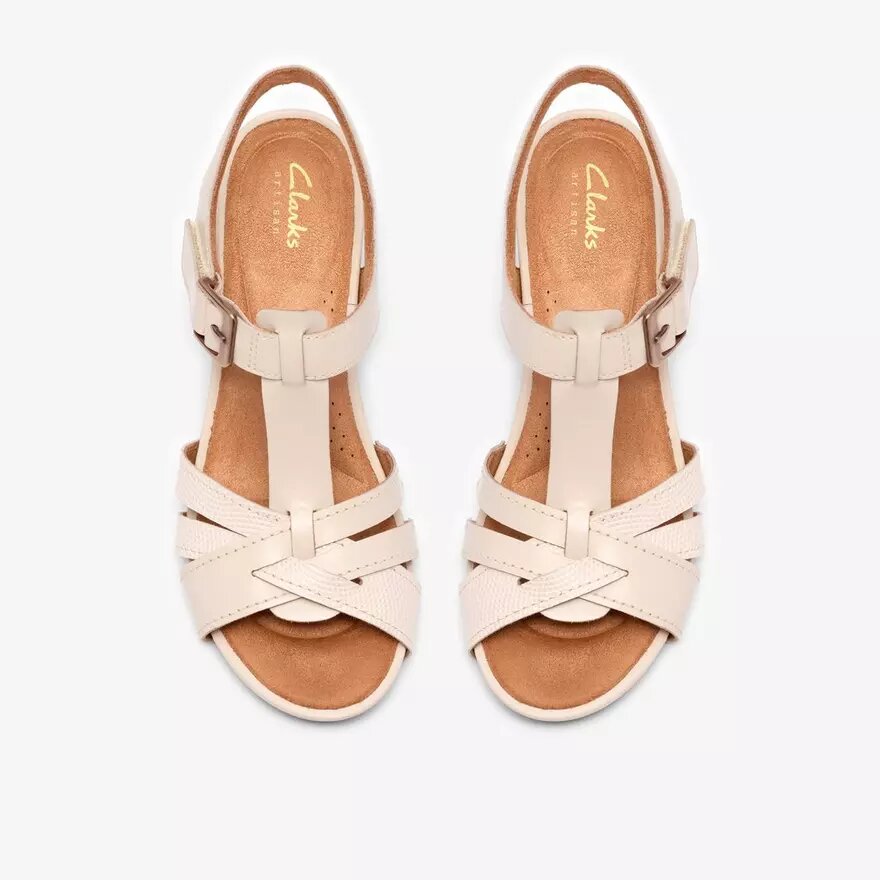 Womens Kymber Glow Cream Leather Heeled Sandals Womens Kymber Glow Cream Leather Heeled Sandals
