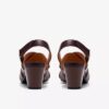 Womens Kymber Shine Dark Brown Leather Heeled Sandals Womens Kymber Shine Dark Brown Leather Heeled Sandals
