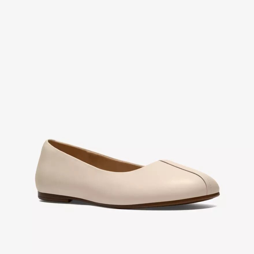 Womens Livia Lily Cream Leather Ballet Flats Womens Livia Lily Cream Leather Ballet Flats