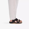 Womens Maelynn Gem Black Nubuck Flat Sandals Womens Maelynn Gem Black Nubuck Flat Sandals
