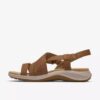 Womens Maelynn Gem Tan Nubuck Flat Sandals Womens Maelynn Gem Tan Nubuck Flat Sandals