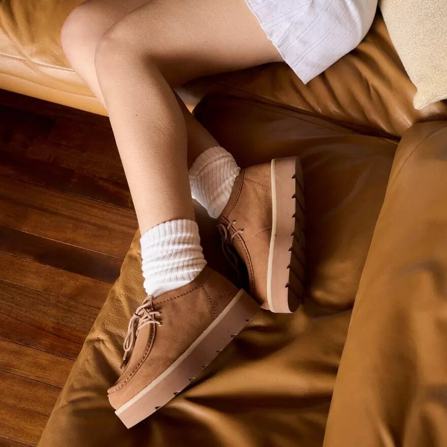 Womens Meare Walla Mid Tan Suede Wallabees Womens Meare Walla Mid Tan Suede Wallabees