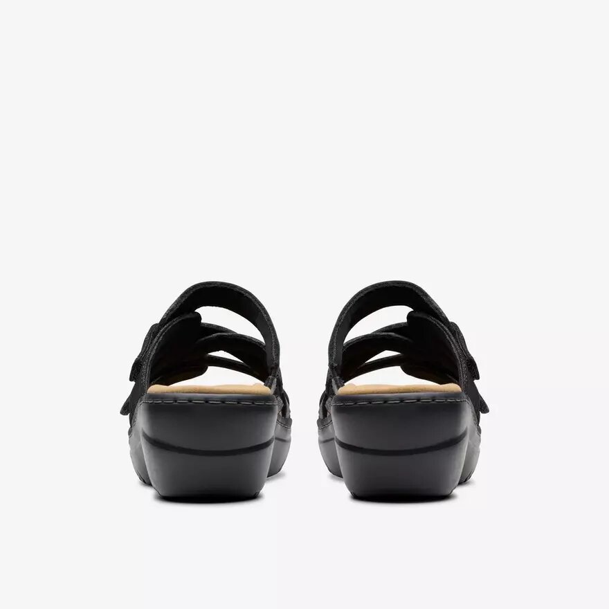 Womens Merliah2 Cove Black Leather Wedges Womens Merliah2 Cove Black Leather Wedges