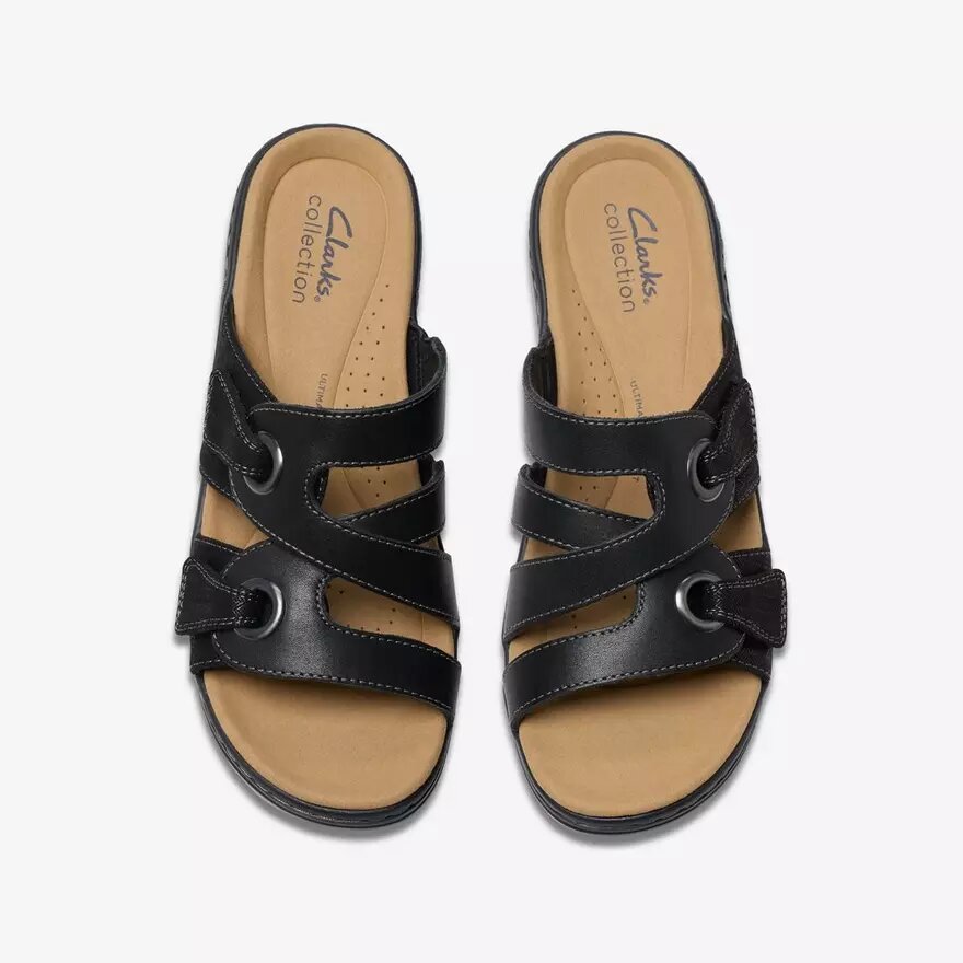 Womens Merliah2 Cove Black Leather Wedges Womens Merliah2 Cove Black Leather Wedges