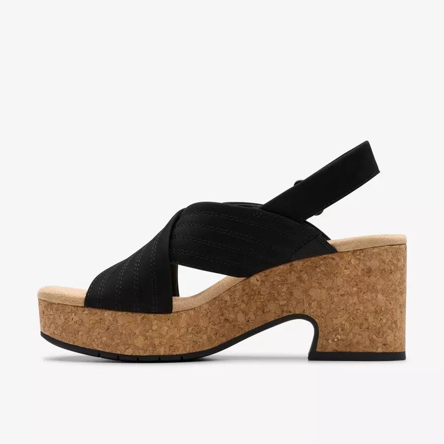 Womens Nerisa West Black Nubuck Wedges Womens Nerisa West Black Nubuck Wedges