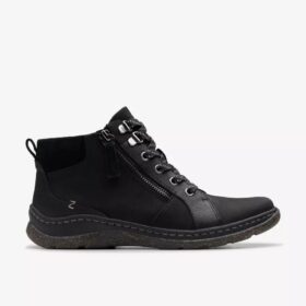 Womens Orlene Top Waterproof Black Leather Chelsea Boots