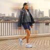 Womens Pace Walk Light Blue Sneakers