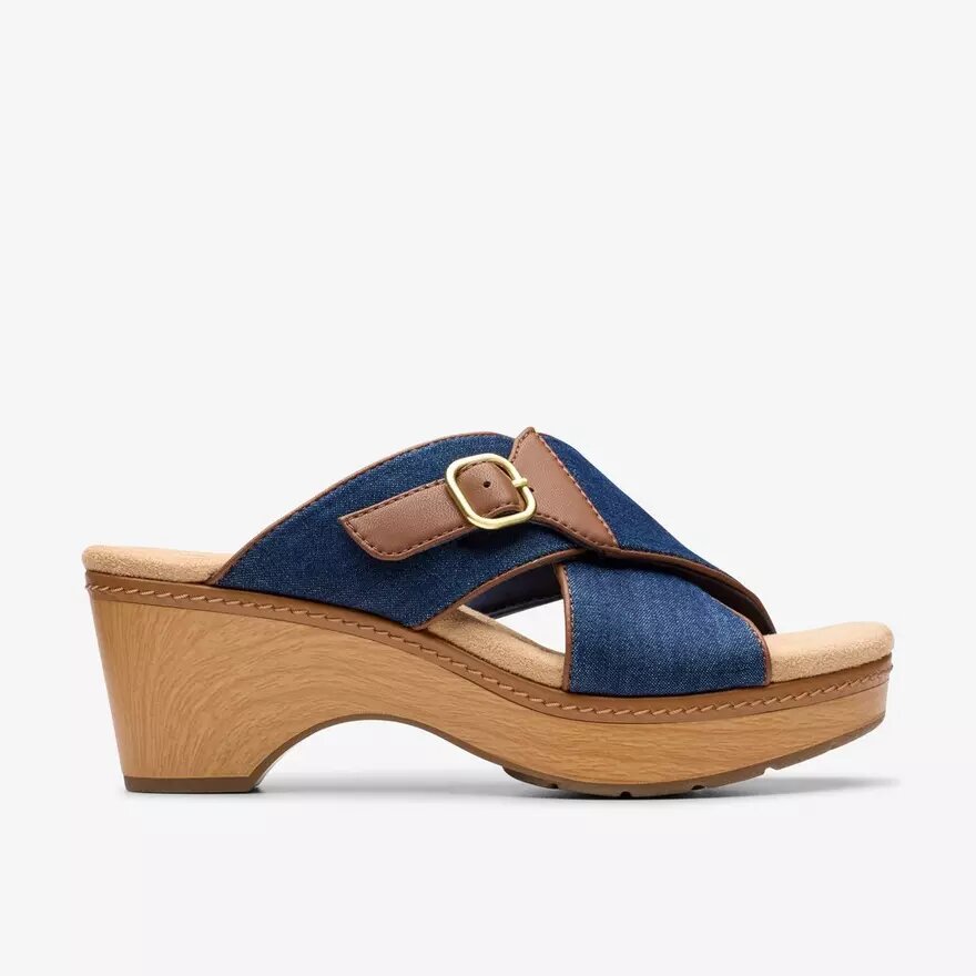 Womens Seannah Nora Dark Denim Wedges Womens Seannah Nora Dark Denim Wedges