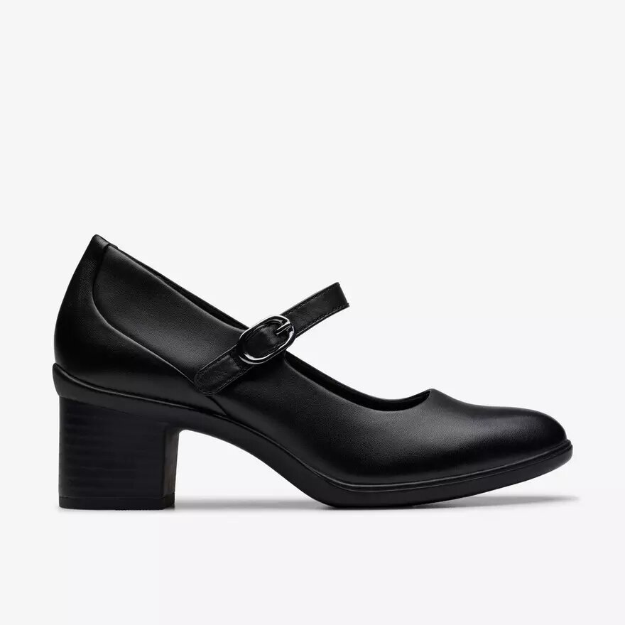 Womens Shaya Jane Black Leather Mary Janes Womens Shaya Jane Black Leather Mary Janes