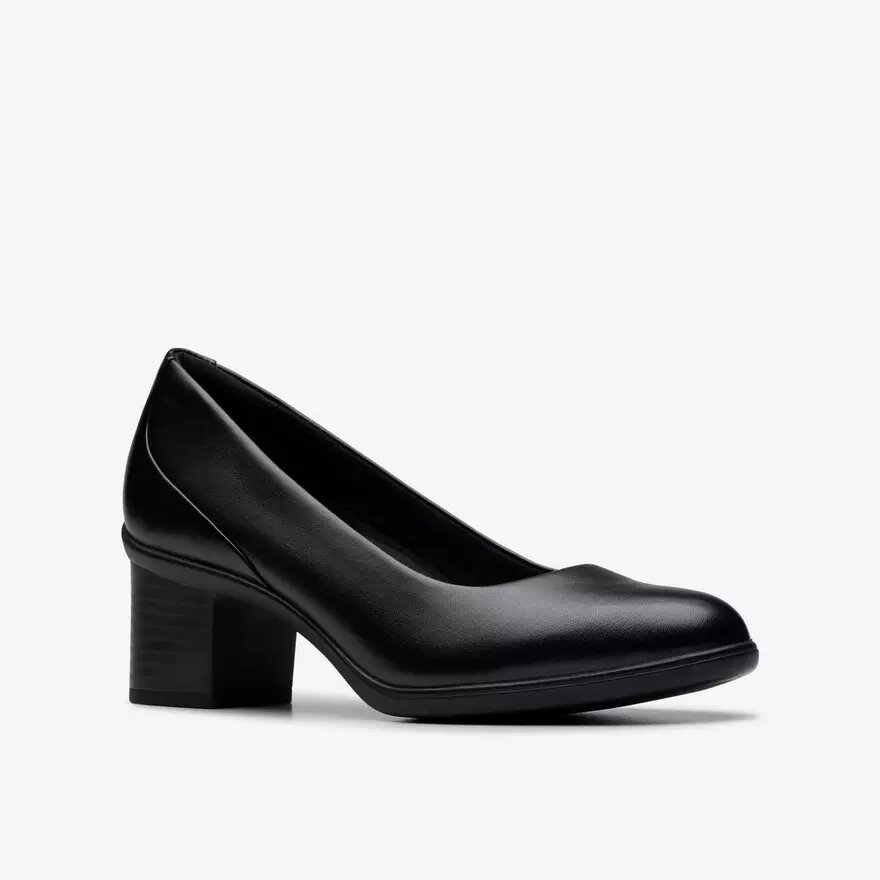 Womens Shaya Poppy Black Leather Pumps Womens Shaya Poppy Black Leather Pumps