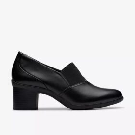 Womens Shaya Tess Black Leather Troer Shoes