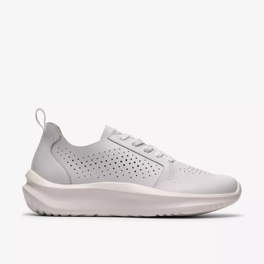 Womens Solevana Style White Leather Sneakers Womens Solevana Style White Leather Sneakers