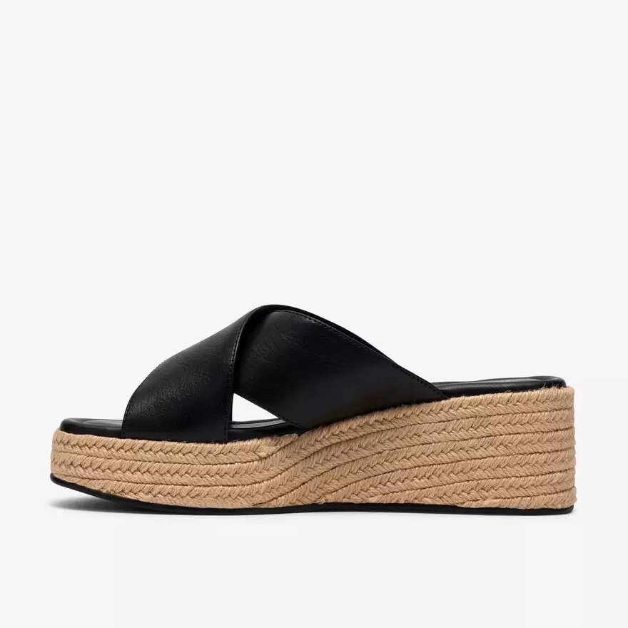 Womens Tessiah Mule 2 Black Leather Wedges Womens Tessiah Mule 2 Black Leather Wedges