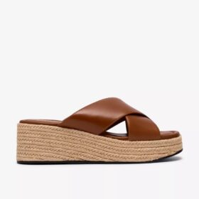 Womens Tessiah Mule2 Tan Leather Wedges