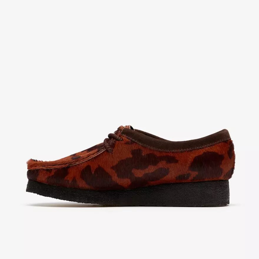 Womens Wallabee. Brown Cow Print Wallabees Womens Wallabee. Brown Cow Print Wallabees