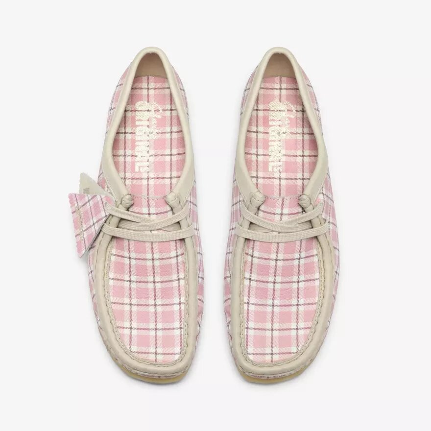 Womens Wallabee Gingham Pink Check Womens Wallabee Gingham Pink Check