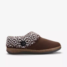 Womens Willowdean Sweater Dark Brown Slippers