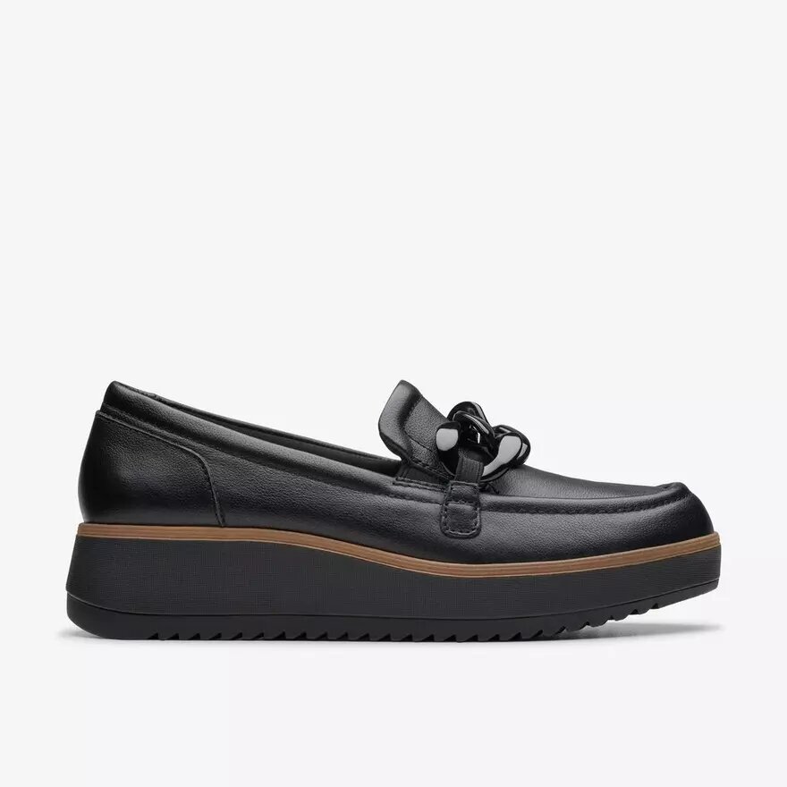 Womens Zylah May Black Leather Loafers Us Womens Zylah May Black Leather Loafers Us